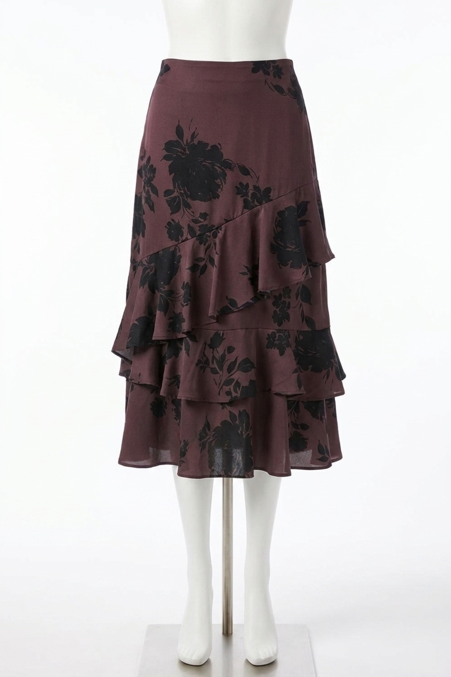 NEW ALLISON NEW YORK crawford skirt in brown floral